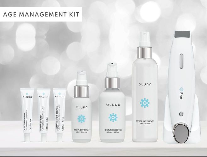 Age Management Kit with Patented Eno Facial Device. Advanced spa technology combines with customized products in a spa grade facial. Age Management Kit with Patented Eno Facial Device. Advanced spa technology combines with customized products in a spa grade facial.